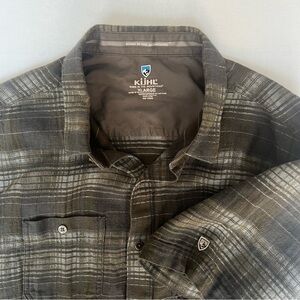Kuhl Men's Skorpio Short Sleeve Button Down Plaid Shirt Outdoor Travel Size XL